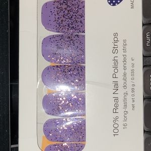 Color Street Mediterranean Lavender glitter nail strips RARE